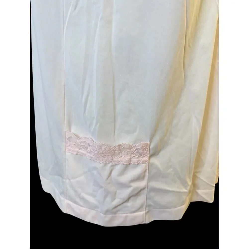 Shadowline Pale Pink Pajama Set Women M-L Silky Lightweight Vtg